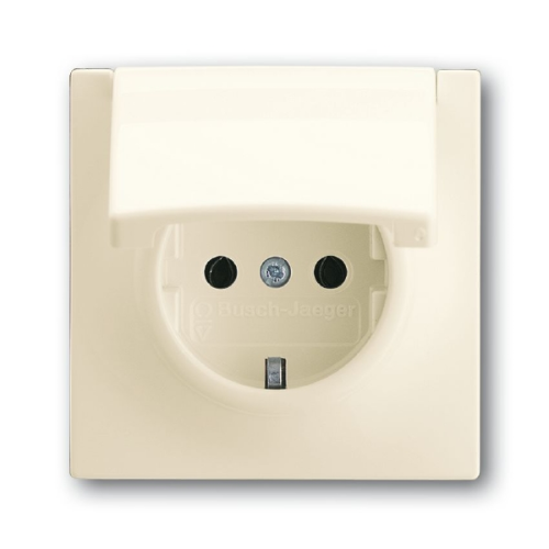 Розетка 1-м СП 1мод. Impuls 16А IP21 250В Schuko с крышкой сл. кость ABB 2CKA002018A1488