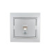 Розетка компьютерная 1-м СП Mira RJ45 сер. метал. LEZARD 701-1010-139 Розетка компьютерная 1-м СП Mira RJ45 сер. метал. LEZARD 701-1010-139