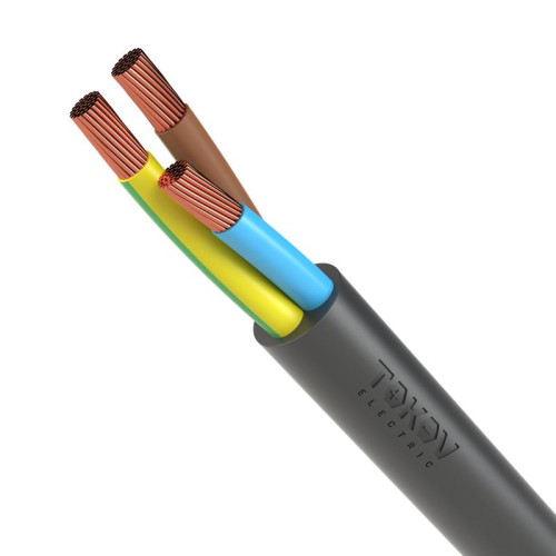 Провод TOKOV ELECTRIC ПВС 3х1.5(2х1.5+1х1.5) 380В Ч (уп.100м) 1945522