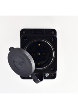 Розетка ОП 16А 2P+PE IP44 220-240В каучук LEZARD 106-0400-0103/103