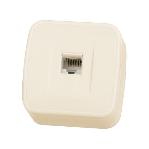 Розетка компьютерная (RJ-45) открытой установки IP20, сл. кость Розетка компьютерная (RJ-45) открытой установки IP20, сл. кость