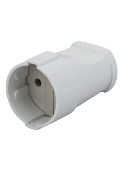 Розетка кабельная без заземл. прямая 10А бел. Rx1-W ЭРА Б0039680