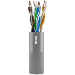 Кабель информационный NTSS NTSS-IN-UUTP4-5E-LSZH-GY кат.5E U/UTP 4 пары 24AWG LSZH внутренний 305м серый