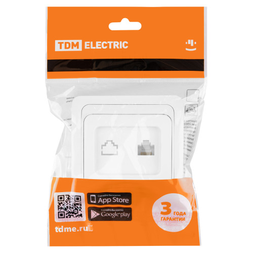 Розетка компьютерная RJ-45 белая Розетка компьютерная RJ-45 белая