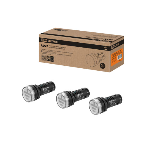 Индикатор (указатель) заземления AD22-DRE (LED) матрица d22 мм красный/зеленый 24 В AC/DC TDM