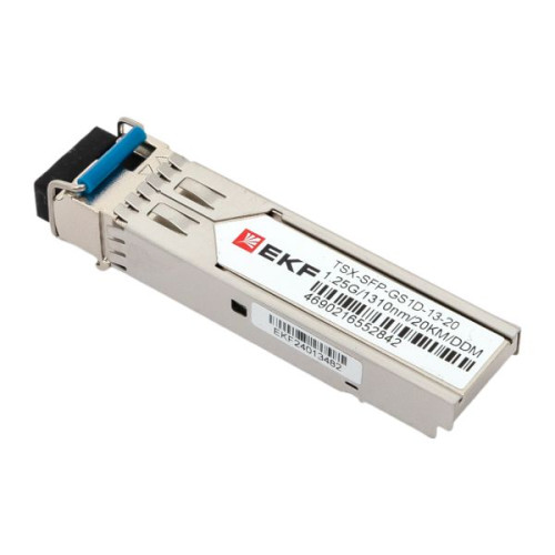 SFP модуль 1,25 Гбит одинарное одномодовое оптоволокно Tx1310нм/Rx1550нм 20км TSX EKF