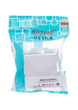 Выключатель 1-кл. СП Vesna с индикацией механизм бел. LEZARD 742-0288-111
