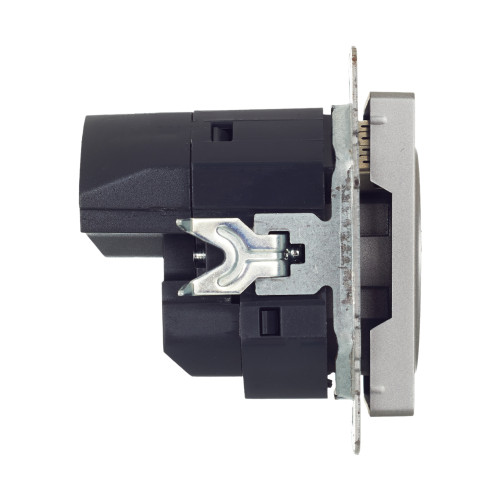BRITE Розетка 1-местная с заземлением с защитными шторками 16А с USB A+A 5В 3,1А РЮш10-2-БрС сталь IEK BRITE Розетка 1-местная с заземлением с защитными шторками 16А с USB A+A 5В 3,1А РЮш10-2-БрС сталь IEK