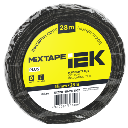 MIXTAPE PLUS Изолента Х/Б 15мм 28м IEK