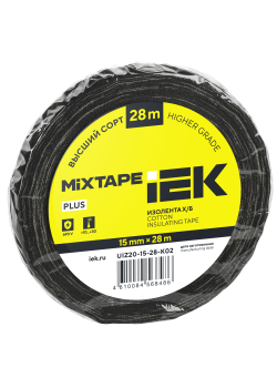 MIXTAPE PLUS Изолента Х/Б 15мм 28м IEK