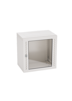 ИТ-Шкаф навесной 19'', 12U 600х600х400 дверь cтекло, RAL7035