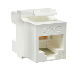 Модуль Кейстоун (Keystone) RJ45 CAT 5E неэкранированный (UTP), 180 градусов, белый