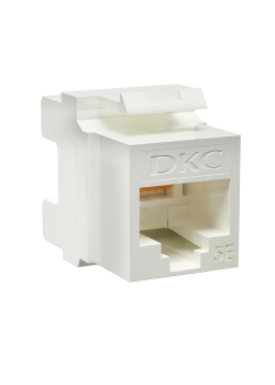 Модуль Кейстоун (Keystone) RJ45 CAT 5E неэкранированный (UTP), 180 градусов, белый