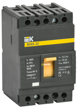 Выключатель автоматический ВА88-32 3Р 100А 25кА IEK