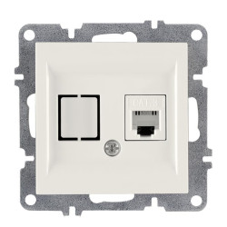 Розетка телефонная 1вых. СП 1мод. LAVIN/KAREN RJ45 кат.3 механизм бел. ARVIA 50 01 1000 221