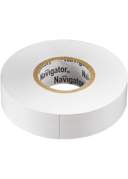 Изолента ПВХ 15мм (рул.10м) бел. NIT-B15-10/WH Navigator 71228