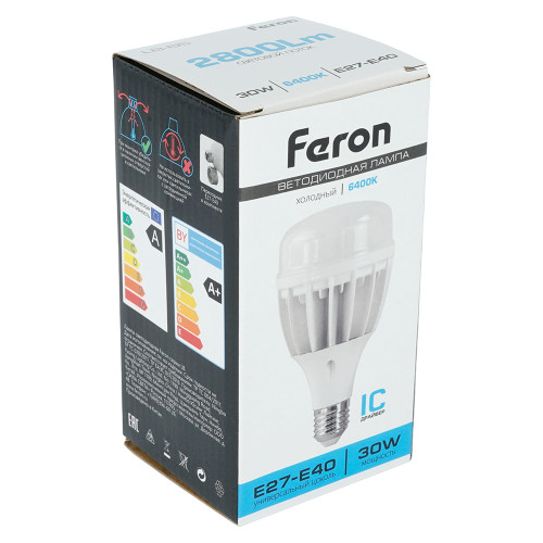 Лампа светодиодная Feron LB-65 E27-E40 30W 175-265V 6400K Лампа светодиодная Feron LB-65 E27-E40 30W 175-265V 6400K