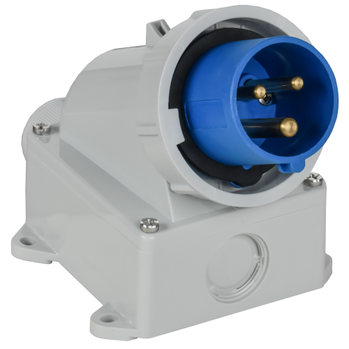 Вилка стационарная ССИ-5132 16А-6ч/220В 2P+PE IP67 IEK