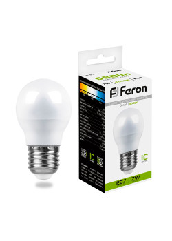 Лампа светодиодная Feron LB-95 Шарик E27 7W 175-265V 4000K