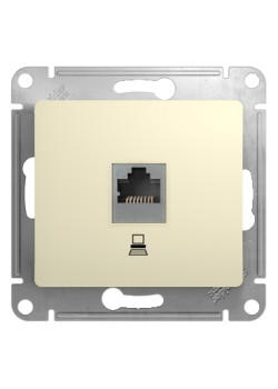 GLOSSA РОЗЕТКА компьютерная RJ45 кат. 5e, механизм, БЕЖЕВЫЙ