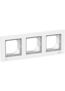 ATLASDESIGN AQUA 3-постовая РАМКА, IP44, БЕЛЫЙ