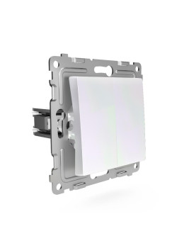 Переключатель проходной 2-кл. СП Pixel 10А IP20 механизм перламутр. TOKOV ELECTRIC TKE-PX-P2-C04