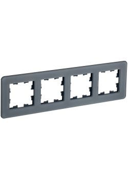 BRITE Рамка 4-местная РУ-4-2-Бр стекло графит RE IEK