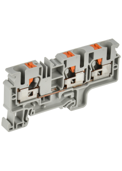 ARMAFIX Клемма пружин. Push-in CP-MC 3 вывода 10мм2 серая IEK