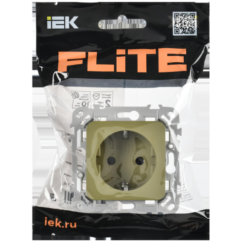 Розетка заземлением защитными шторками безвинтовое крепление/ FLITE Розетка с заземлением с защитными шторками безвинтовое крепление 16А РСш11-1-ФлО оливковый Розетка заземлением защитными шторками безвинтовое крепление/ FLITE Розетка с заземлением с защитными шторками безвинтовое крепление 16А РСш11-1-ФлО оливковый