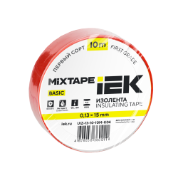 MIXTAPE BASIC Изолента 0,13х15мм красная 10м IEK