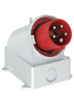 Вилка стационарная ССИ-5352 63А-6ч 380В 3P+PE+N IP67 IEK