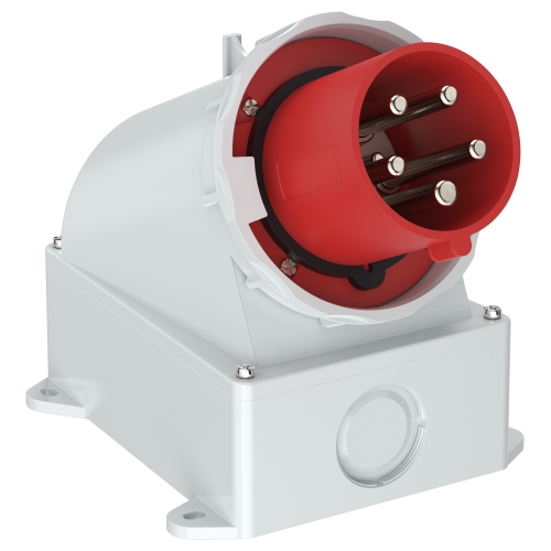 Вилка стационарная ССИ-5352 63А-6ч 380В 3P+PE+N IP67 IEK