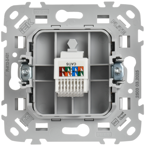 FLITE Розетка компьютерная RJ45 категория 6 UTP РК6-1-0-ФлБ белый IEK