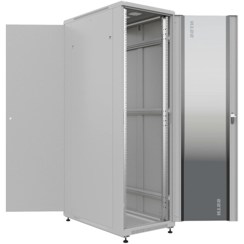 Шкаф серверный NTSS Премиум (NTSS-R47U60100GS) напольный 47U 600x1000мм пер.дв.стекл металл 900кг серый 910мм 113.8кг 2210мм IP20 сталь