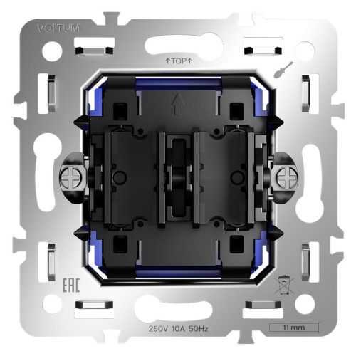 Выключатель 2-кл. S70 10А механизм хлопок Voltum VLS0201M Выключатель 2-кл. S70 10А механизм хлопок Voltum VLS0201M