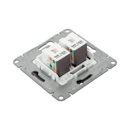 Механизм роз., RJ45 - 2шт, (cat5), мокко., Эпика EKF Механизм роз., RJ45 - 2шт, (cat5), мокко., Эпика EKF