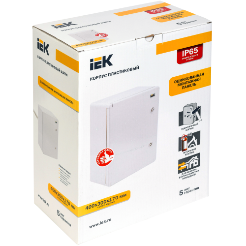 Корпус пластиковый ЩМПп 400х300х170мм УХЛ1 IP65 IEK Корпус пластиковый ЩМПп 400х300х170мм УХЛ1 IP65 IEK