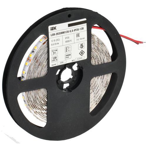 Лента светодиодная 5м LSR-2835NW120-9,6-IP20-12В IEK