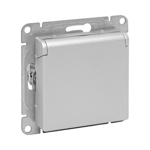 Механизм роз., 16А, IP44, с.з., с.ш., c крышкой, алюм. Эпика EKF
