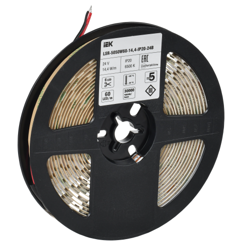 Лента светодиодная 5м LSR-5050W60-14,4-IP20-24В IEK Лента светодиодная 5м LSR-5050W60-14,4-IP20-24В IEK