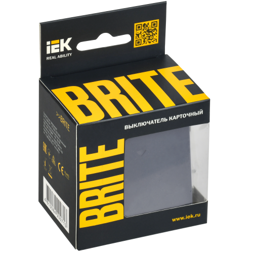BRITE Выключатель карточный 30А ВС10-1-8-БрМ маренго IEK BRITE Выключатель карточный 30А ВС10-1-8-БрМ маренго IEK