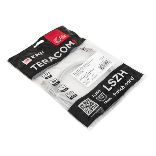 Патч-корд TERACOM PRO Cat.5E неэкран. UTP LSZH серый (1,0м) Патч-корд TERACOM PRO Cat.5E неэкран. UTP LSZH серый (1,0м)