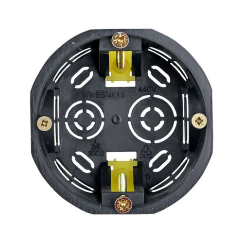 Коробка установочная КМП-020-011 для полых стен (71x45) с пласт. лапками IP30 EKF