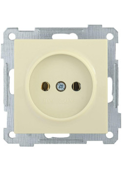 Розетка 1-м СП Bolero РС10-1-0-Б 10А IP20 без заземл. механизм крем. IEK ERB10-K33-10