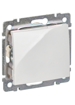 VALENA DIY Переключатель 1-клавишный схема 6 10АХ безвинтовые зажимы белый