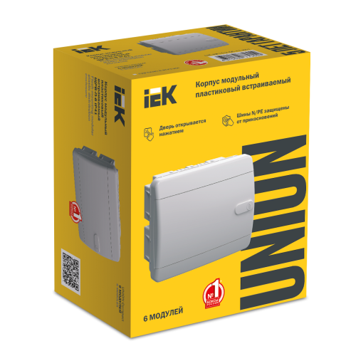 UNION Compact Корпус пластиковый ЩРВ-П-6 IP41 белая дверь IEK UNION Compact Корпус пластиковый ЩРВ-П-6 IP41 белая дверь IEK