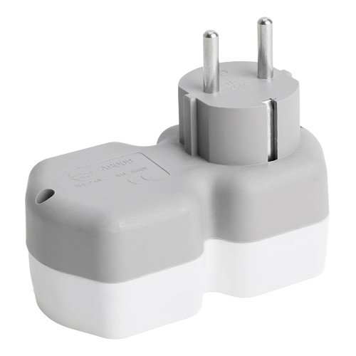 Разветвитель сетевой 2-местный с/з STEKKER ADP16-12-20, 250V,16A, ABS огнеустойчивый пластик, белый/серый Разветвитель сетевой 2-местный с/з STEKKER ADP16-12-20, 250V,16A, ABS огнеустойчивый пластик, белый/серый