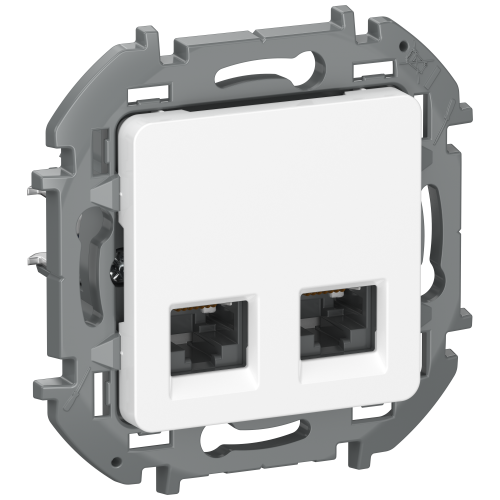 IEKINSPIRIA Розетка компьютерная двойная RJ45 категория 5Е UTP 6738351 белый IEK