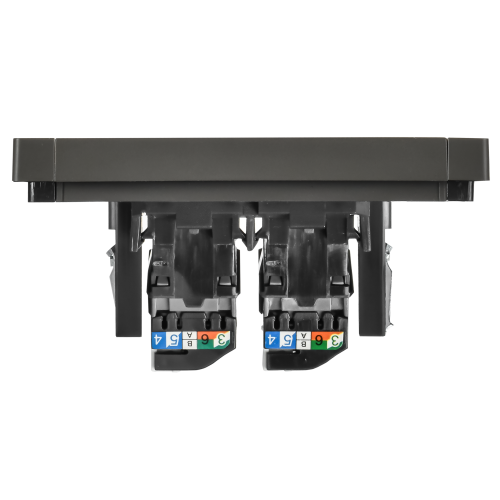 FORTE&PIANO Розетка компьютерная двойная RJ45 кат.5E FP333 серый IEK