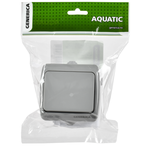 AQUATIC Выключатель 1-клавишный для открытой установки 10А IP54 ВС-20-1-0-А GENERICA AQUATIC Выключатель 1-клавишный для открытой установки 10А IP54 ВС-20-1-0-А GENERICA